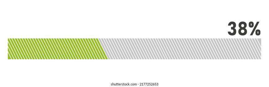 38% Loading. 38% progress bar Infographics vector, 38 Percentage ready to use for web design ux-ui