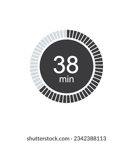 38 minutes timers Clock, Timer 38 min icon.