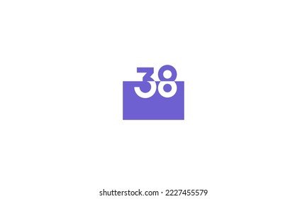 38 Number Purple Fresh Minimal Logo