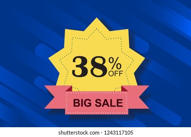 38% off discount promotion sale,  sale promo marketing.