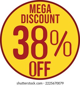 38 off special offer discount, mega discount,