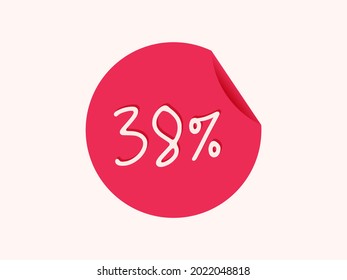 pegatina de 38%, imagen de 38%