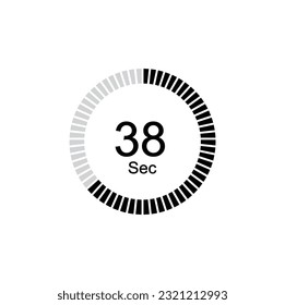 38 second timers Clocks, Timer 38 sec icon.