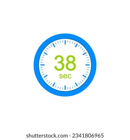 38 second timers Clocks, Timer 38 sec icon.