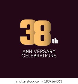 38 th Anniversary Celebration Vector Template Design Illustration