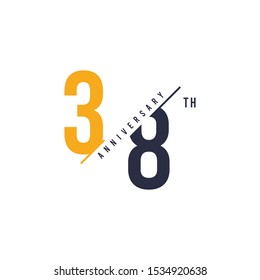 38 Th anniversary design template