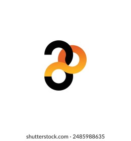 38 th, 38 years, 38 letter logo anniversary with black and orange color, for celebrating and campaign