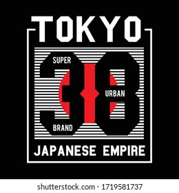 38 tokyo japanese typography, vector illustration