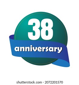 38 year anniversary celebration, vector design for celebrations, invitation cards and greeting cards