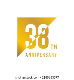 38 year anniversary design template. vector template illustration