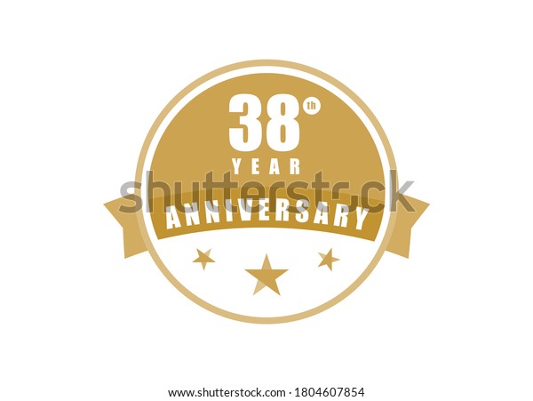 Image Vectorielle De Stock De 38 Ans D Anniversaire 38 Ans De