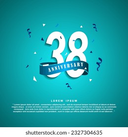 38 Years anniversary celebration 3d ector template design illustration