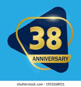 38 years anniversary celebration logo vector template design illustration