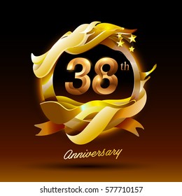 38 years anniversary celebration logo
