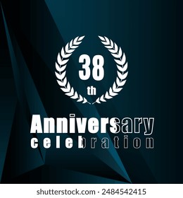 38 years anniversary celebration vector template design illustration