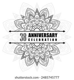 38 years anniversary celebration vector template design illustration