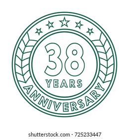 38 years anniversary logo template. 