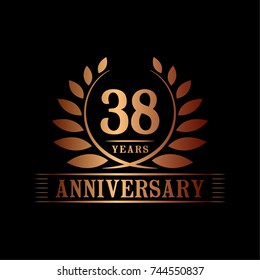 38 years anniversary logo template.