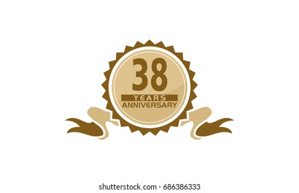 38 Years Ribbon Anniversary 