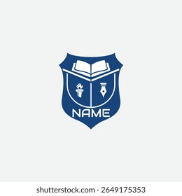 3825 educational logo school college university learning institute book academy organization
