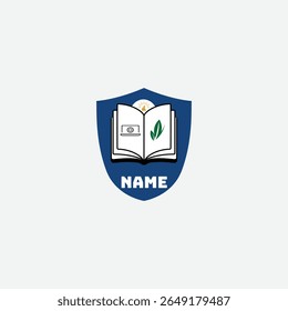 3852 educational logo school college university learning institute book academy organization