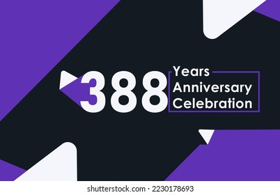 388 years anniversary celebration modern banner template design