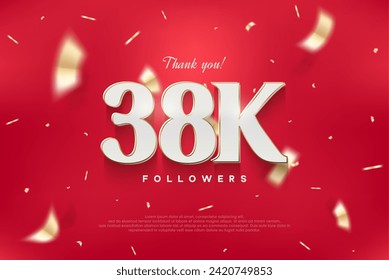 38k diseño elegante y lujoso, fondo vectorial gracias por los seguidores.