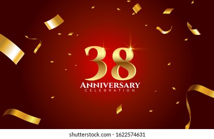 38th Anniversary Celebration Vector Background By Stock Vector (Royalty ...