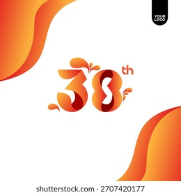 38-jähriges Jubiläums-Logo, Twist Ribbons Logo