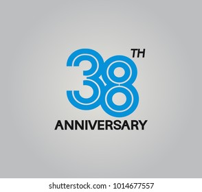 38th Anniversary Logotype Multiple Line Style Stock Vector (Royalty ...