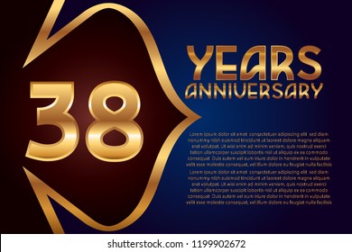 38th Anniversary numbers. background for anniversary