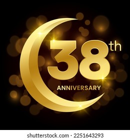 38th Anniversary Template Design Concept for Anniversary Celebration Event. Logo Vector Template Illustration