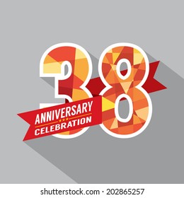 38th Years Anniversary Celebration Design