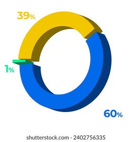 39 60 1 3d ejemplo gráfico circular de donut eps vector 