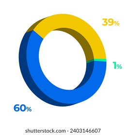 39 60 1 3d ejemplo gráfico circular de donut eps vector 