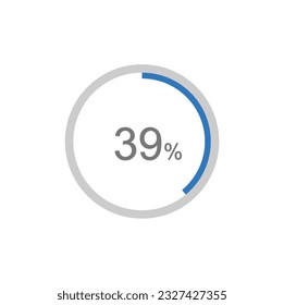 39% de diagramas de círculo Vector de infografía, 39% listo para usar para el diseño web.