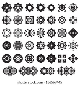 39 decorative elements set for patterns,backgrounds,ornaments vector