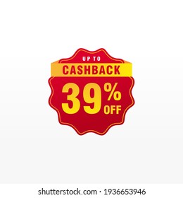39 descuento, distintivos de vectores de venta para etiquetas, , pegatinas, banners, etiquetas, etiquetas, etiquetas web, nueva oferta. Banner de signo de origami de descuento