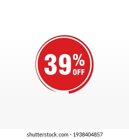 39 descuento, distintivos de vectores de venta para etiquetas, , pegatinas, banners, etiquetas, etiquetas, etiquetas web, nueva oferta. Banner de signo de origami de descuento