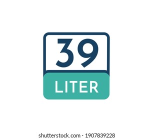 Ilustración vectorial de iconos de 39 litros