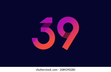 39 Nuevo logotipo moderno degradado naranja