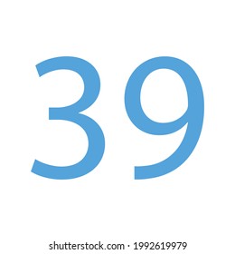 VECTOR DE ARTE DE CLIP SENCILLO DE 39 NÚMEROS