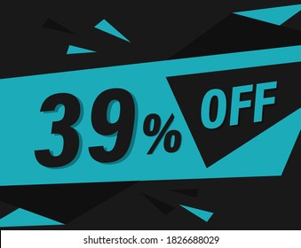 39% OFF Discount Banner, 39% OFF Special offer