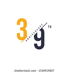 39 Th anniversary design template