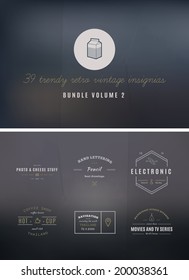 39 Trendy Retro Vintage Insignias Bundle Volume 2