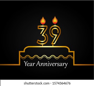 39 year anniversary design template