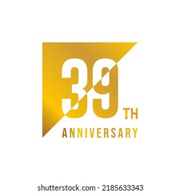 39 year anniversary design template. vector template illustration