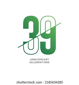 39-jähriges Design-Template. Vektorgrafik