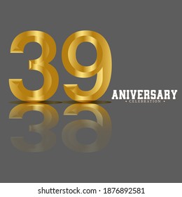 39-jährige Vektor Template Design Illustration
