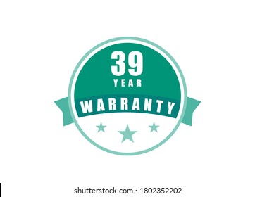 39 Year Warranty image vectors